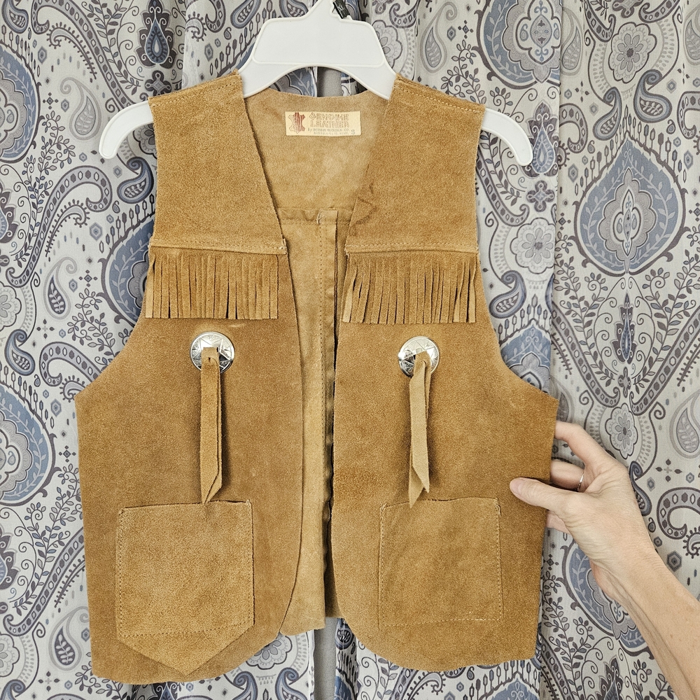 Genuine Leather Fringe Vest